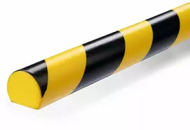 Durable S32R grindų kabelių apsauga, PVC, juoda/geltona, suapvalinta, 1000 mm