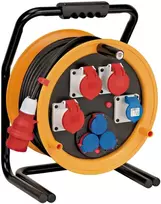 Brennenstuhl 1319110010 Cable Drum 40m H07RN-F 3G2.5 IP44 4x Schuko Black/Orange