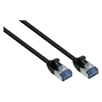GoodConnections RNS® SlimLine Cat.6A U/FTP Patch Cable, LSZH, 500MHz, Copper, Black, 2m