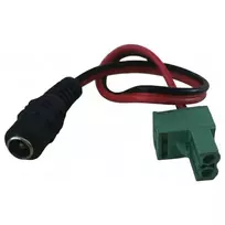 Synergy 21 LED DC Power Jack to KEFA Phoenix Compatible Adapter Cable, 5.5x2.1mm Female to 2-Pin Male Plug, 15cm, Juoda