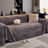 Rabbit Plush One-Piece Sofa Cover Cloth Towel  New Winter Thickened Plush Sofa Cover Full Cover Cushion Blanket 180*130cm