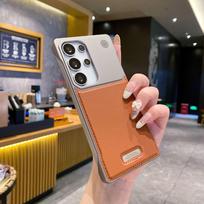 Suitable for Samsung S25ULTRA Leather Aromatherapy Mobile Phone Case Magnetic Frameless S24ultra Anti Fall Case New Samsung S25ULTRA