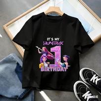 Summer Clothing K-pop Demon Hunter Digital T-shirt Short Sleeve Birthday Top Girl Party Short Sleeve Kids 100