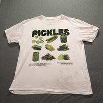 Marinuoti agurkai T-shirt Vyriškas Dydis L Grafinis Spaudinys Maisto Mėgėjas Laisvalaikio Baltas Marškinėlis XXXXL