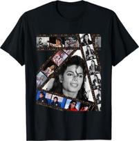 The King of Pop Michael Jackson MJ-002 Black Cotton 100% T-Shirt, Unisex-Adults, S