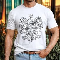 Royal Polish Crowned Eagle T-Shirt Poland Heritage Crest National Symbol Tee Top XXXXL gray