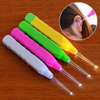 Baby LED Light Ear Pick Flashlight Ear Wax Cleaning Tool Remover Device with 3 Ear Spoon for Infant