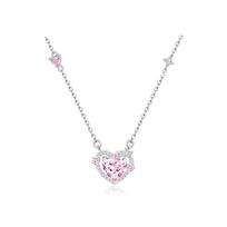 Barbie necklace [Sweet Love Limited Edition] Fugitive Princess Sweetheart Love Planet Clavicle Chain Exquisite Couple Confession Gift Box BBXLGQ0018 balta