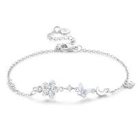 Barbie Bracelet Taro Fairy Butterfly Flowers, Stars and Moon Full Diamond Design Ins Style High-Level Sense Dreamy Cute Sweet Daily Simple T-Ba251044 ruda