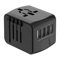 Universal Travel Adapter Portable Socket Converter 100V-250V AC 3 USB and 1 Type C Ports for for USA EU UK AU Cell Phone Laptop juoda