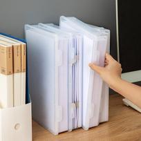 1 vnt. A4 formato skaidrių segtuvų dėžės su dangčiais-Skaidrūs dokumentų laikymo konteineriai biuro, namų organizavimui ONESIZE