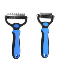 Pet hair grooming tools double-sided hair removal comb for dogs and cats