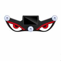 Suction Cup Mount Car Ambient Light Blinking Moving Eyes Vehicle Signal Lights  Car Roof Decoration Y4 Red  Yellow