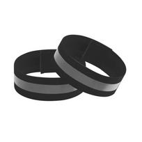 6Pcs Elastic Running Reflective Arm Bands Adjustable Safety Straps Reflective Bands  Construction Black 34x4cm