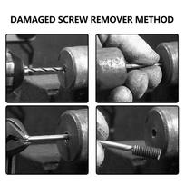 6Pcs Screw Extractor Set Serrated Thread   Head Broken Screw Remover Damaged Extractor Stripped with Storage Box for Removing Broken Pipes Scre