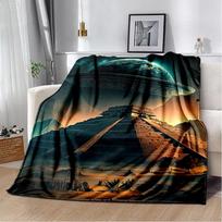 Egipto piramidės dizaino pledas Minkštas jaukus pledas namams miegamajam sofai iškylai kelionei vaikams užklotas 100x150cm