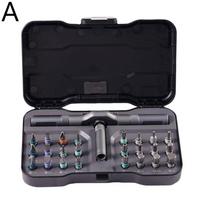 Multi-purpose Ratchet Wrench Screwdriver S2 Magnetic Bits Tools Set DIY Household Repair Tool 24 In 1 DIY Home Household Tool (as the picture,24PCS)