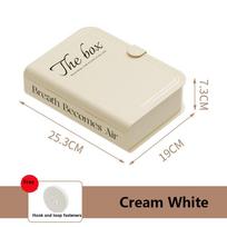 Multi-Compartment Cable Organizer Box Dustproof Desk Storage Box with Dividers for Phone Case Cords Chargers Small Accessories
