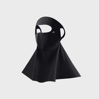 Summer Full-Face Sunscreen Veil Anti UV Neck Wrap Cover Thin Ice Silk Face Cover  Unisex juoda