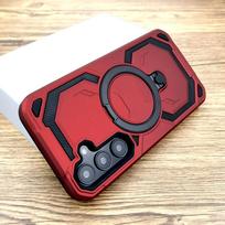 Shockproof Armor Case for Samsung Galaxy A17 A56 A55 A36 A16 A15 A35 A26 5G 4G S26 S25 S24 S23 FE Edge Ultra Plus Magsafe Cover For Samsung S24 raudona