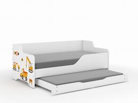 LILU 160x80 STATYBOS AIKŠTELĖ vaikiška lova su miego funkcija