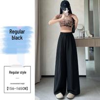Women's Summer Tencel Linen Wide-Leg High-Waist Pants L (Recommended for 111-120 kg) juoda