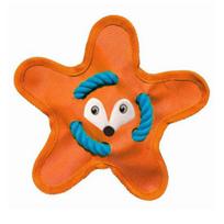 Star-Shaped Dog Flying Disc Squeaky Crinkle Paper Interactive Dog Toy Heavy-duty Dog Chew Toy for Outdoor Training Fetch Catch Play oranžinė
