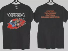 Vtg Graphic The Offspring Bad Habit Stupid Dumbshit Goddam Motherfcker T-Shirt 3XL