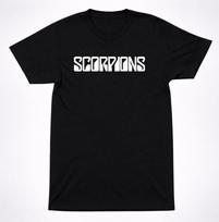 Scorpions Logo Rock Band T-Shirt, Minimal Black Design (Unisex) 4XL
