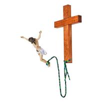 Bungee Jėzaus Nukryžiuojamas Sienos Meno Dekoras Šokinėjantis Jėzus Dervos Figūrėlė Dekoratyviniai Jėzaus Dervos Amatų Statulėlės Namams Bažnyčiai Svetainei