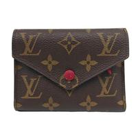 [Pre-Owned] Victorine Logo Print Snap Closure Victoria Coated Canvas And Leather Wallet - Very Good #UXL2PD ONE SIZE