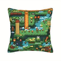 1Pc Of Retro Rpg Cushion Covers From The 90S, Featuring Pixel Art, Perfect For Decorating Your Living Room, Bedroom, Or Sofa. Th Peach skin 18*18(CM)-1Pcs