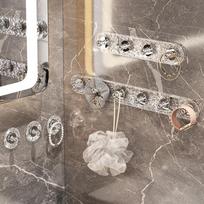 Transparent Hooks No Drilling Required Strong Adhesive Hooks Suitable Bathroom Shower Room Behind the Toilet Door hang Clothes S sidabras