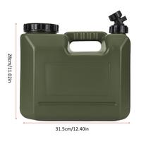18/15/12/10L Camping Water Container with Spigot Hand Sanitizer Bottle Portable Water Jug Large Capacity Water Carrier Tank