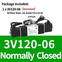 1PCS 3V120-06 3V120-M5 Pneumatic Air Solenoid Valve 3/2 Way  AC220V DC24V DC12V AC110V AC24V Normally Closed Valves DC24V