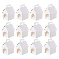 12 Pieces DIY Foldable Paper Foldable Adopt a Pet Box for Cake Treat Toys Crafts Holiday Birthday Wedding Cardboard Boxes 10x12x18cm