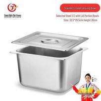 Stainless Steel Rectangular Food Pan with Lid