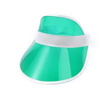 1pc Neon Color Sports Sun Visor, UV Protection & Breathable for Outdoor Activities, Unisex Adjustable Sun Hat žalia