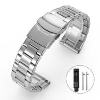 Aukščiausios kokybės vientiso nerūdijančio plieno apyrankės juosta 20mm 22mm 24mm Dirželiai Seiko, Jubilee, Oyster dirželiams Vyriški laikrodžių priedai 22mm sidabras