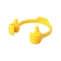 Thumbsup Cellphone Stand Holder Lazy Desk Universal Flexible Tablet Universal Smartphone Stand Holder For IPhone Samsung Xiaomis geltona