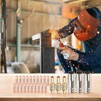 26PCS For MIG Welding Tip Nozzle Kit for 15AK AK15MB15 Welders Includes 20 x 0.9mm Tips 3 Gas Nozzles 3 Diffusers for Repairs China Mainland