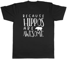 Hippos are Awesome Mens T-Shirt Hippopotamus Water Loving Tee Gift XXL