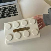 Building Blocks Tissue Box Creative Punch-Free Wall-Mounted Tissue Box Spring Paper Towel Holder Bathroom Waterproof Tissue Box