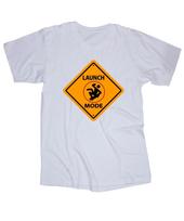 LAUNCH MODE white T-shirt Tops Tees Unisex Skateboarding Thrash Metal Catch Air Ride Skate fast 2XL