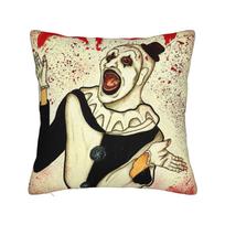 Terrifier Art The Clown Pillowcase Soft Polyester Cushion Cover Decorative Pillow Case Cover Chair Square 40*40Cm Peach skin 18*18(CM)-1Pcs