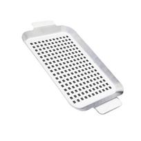 Sturdy Stainless Steel Grill Pans For Outdoor BBQ With Perforated Design And Handles Ideal For Vegetables Fish Meat S