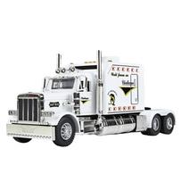 1/24 Peterbilt 389 Tractors Truck Alloy Toy Car Model Wheel Steering Sound and Light Children's Toy Collectibles Birthday Gift juoda