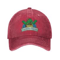Vintažinis Franklinas vėžliukas Džinsinio Audinio Kepuraitė Laisvalaikio Beisbolo Kepuraitės Reguliuojama Kepurė Vasarinės Unisex Beisbolo Kepuraitės One Size pink