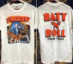 Ratt band 90s Pagrindiniai Balti Klasikiniai Marškinėliai 2 pusės Unisex Vyrams Moterims Pakartotinis spaudinys S-5XL L red