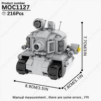 MOOXI Movie Game Robot Mecha Tank Model MOC Bricks Creative DIY Assembled Building Blocks Compatible With Figure Collection Toys gray